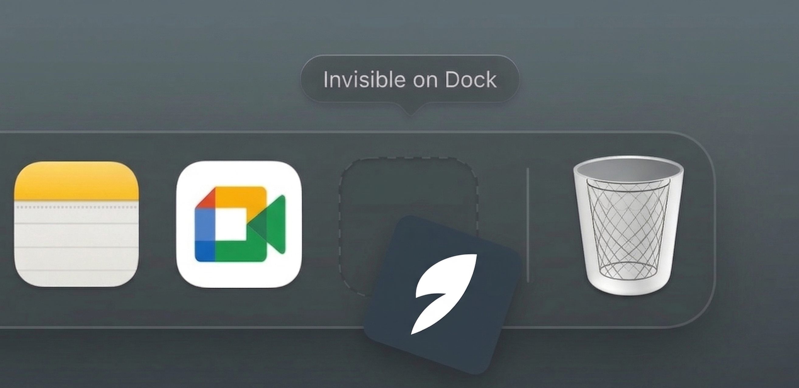 macOS Dock with no Myna icon while the app stays active